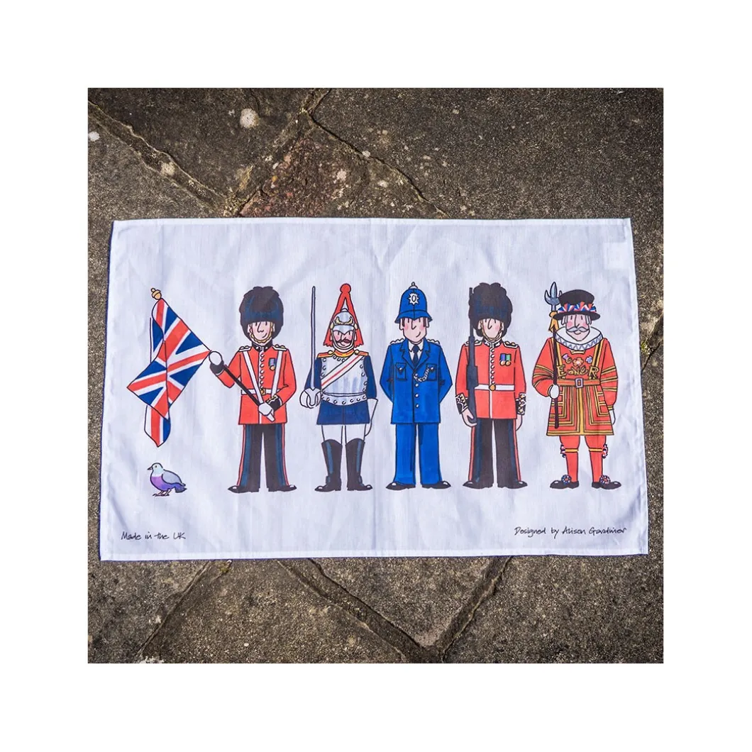 London Figures Tea Towel